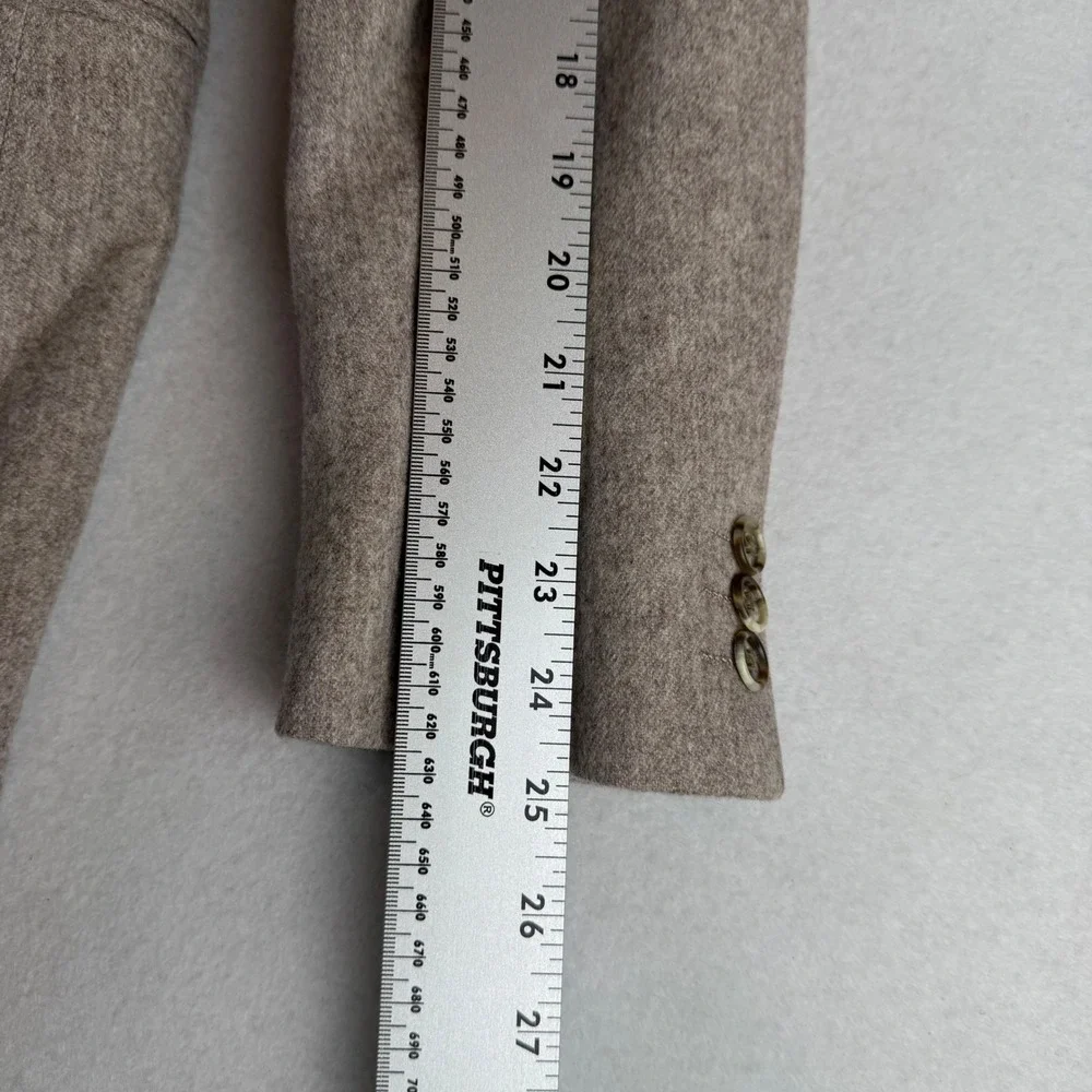 Miltons Don Robbie Paris Mens Oatmeal Tan Two Button Wool Blazer Sport Coat